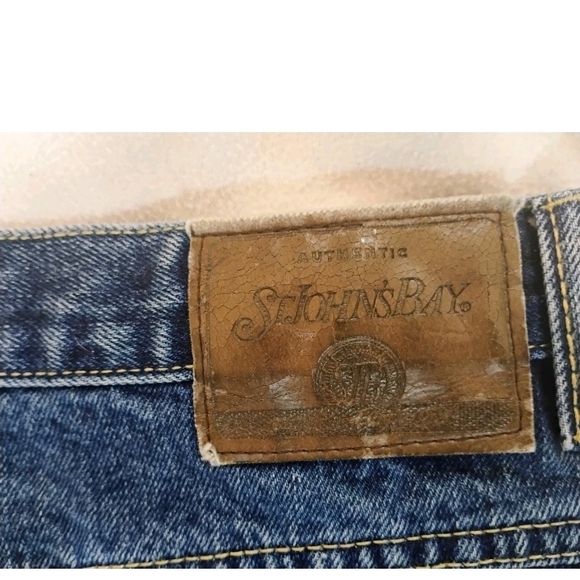 St. John's Bay Dark Blue Straight Leg Jeans - Picture 7 of 10